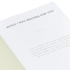 Hallmark While I Was Waiting Prompted Pregnancy Journal -Hallmark Yellow Prompted Pregnancy Journal 1BBA4141 09
